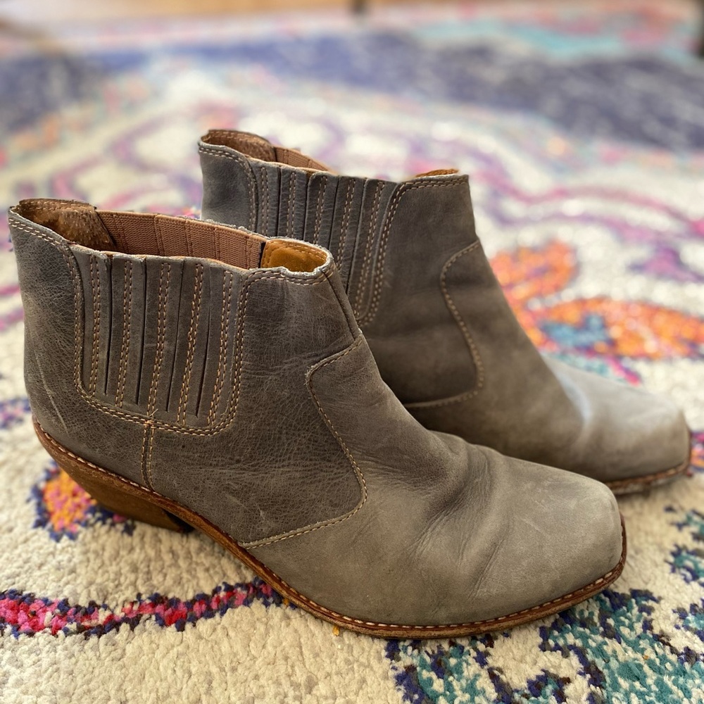 Leather booties